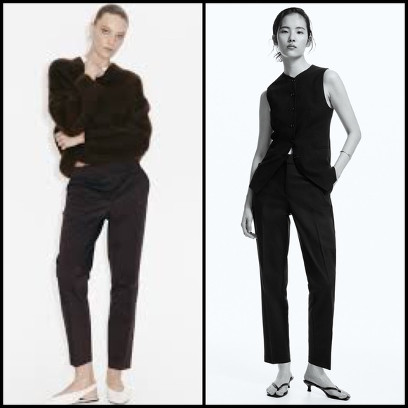 H&M Pants - H&M Classic Black Tailored Women’s Regular Waist Flat Front Work Office Pants 10